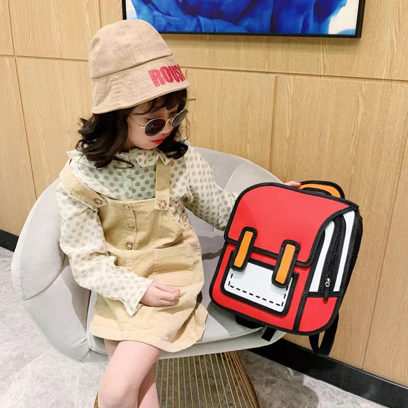 3D Multifunctional Backpack for Primary School Students, Grades 3-6 - Personalized Schoolbag with Optional Logo