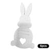 6Pcs DIY Easter Rabbit Cash Holder Unique Cotton Cloth Bunny Money Holder Ornaments Easter Money Holder Cards