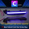Jaguar F-TYPE Rearview Mirror Blue Sequential Turn Signal & Daytime Running Light Modification.