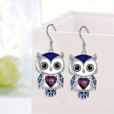Zinc Alloy Owl Fashion Earrings, Cartoon Cute New Niche Design Cute Pet Creative Personality Versatile Exquisite Gift