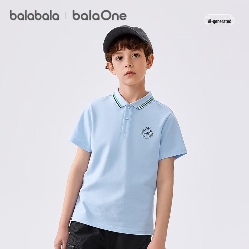 Balabala Boys' Breathable Summer Polo Shirt