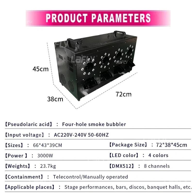 DMX512 Control LED Smoke Bubble Machine - EU 3000W 4/2 Holes for Professional Stage Wedding Effects