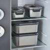 Stainless Steel Fresh-keeping Box Household Refrigerator Sealed Food Storage Container Slight Vacuum Crisper Kitchen Organizer