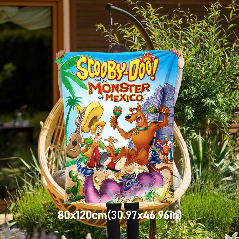 

1PC Scooby-Doo Mexico Outdoor Flannel Blanket Soft Plush Decor for Picnics, camping,Bedroom, Playroom, Office1168A 80x120cm(31x47inch)