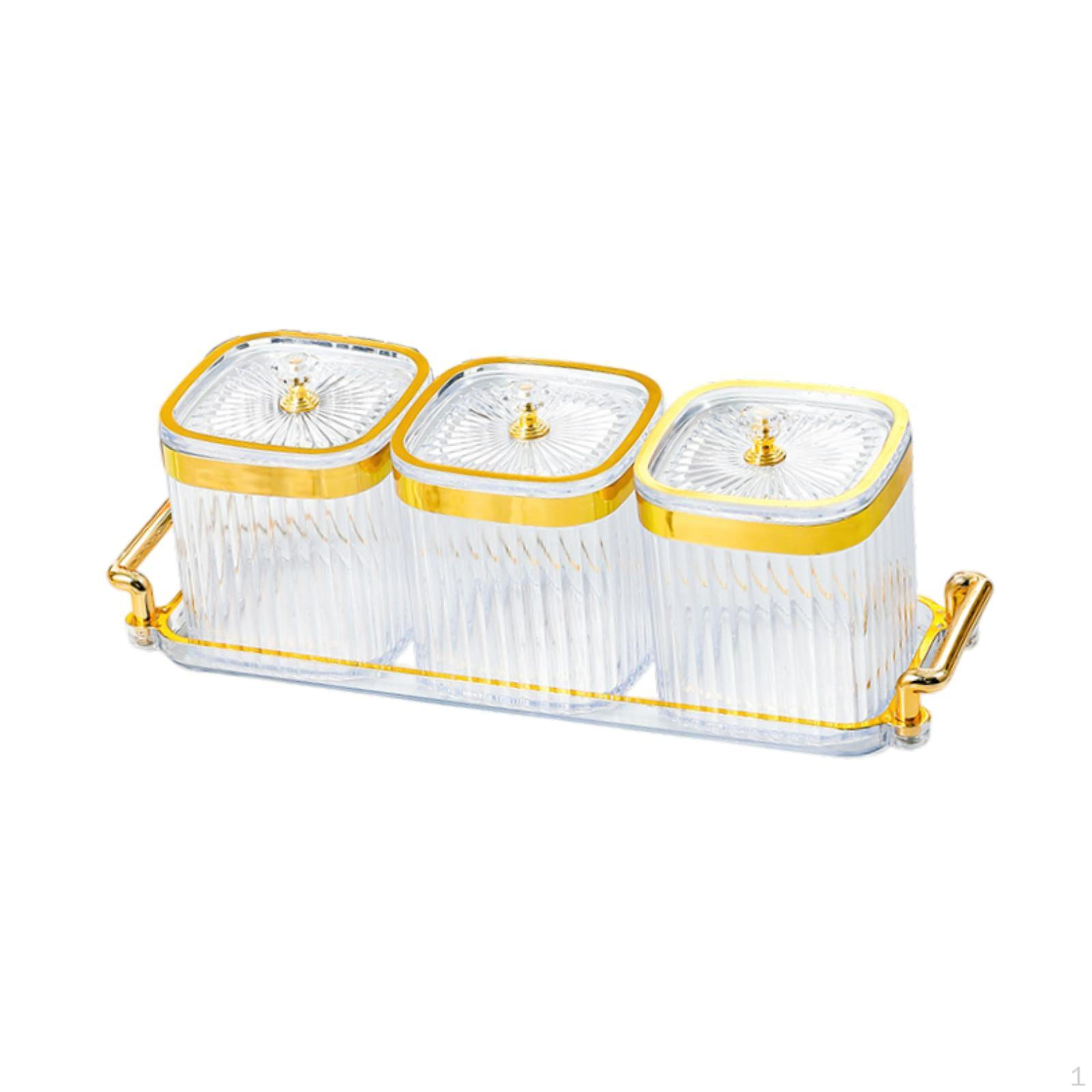 Коробка для приправ с крышкой и подносом тарелка для закусок свадебный декор разделенные сервировочные блюда чистый 1764₽