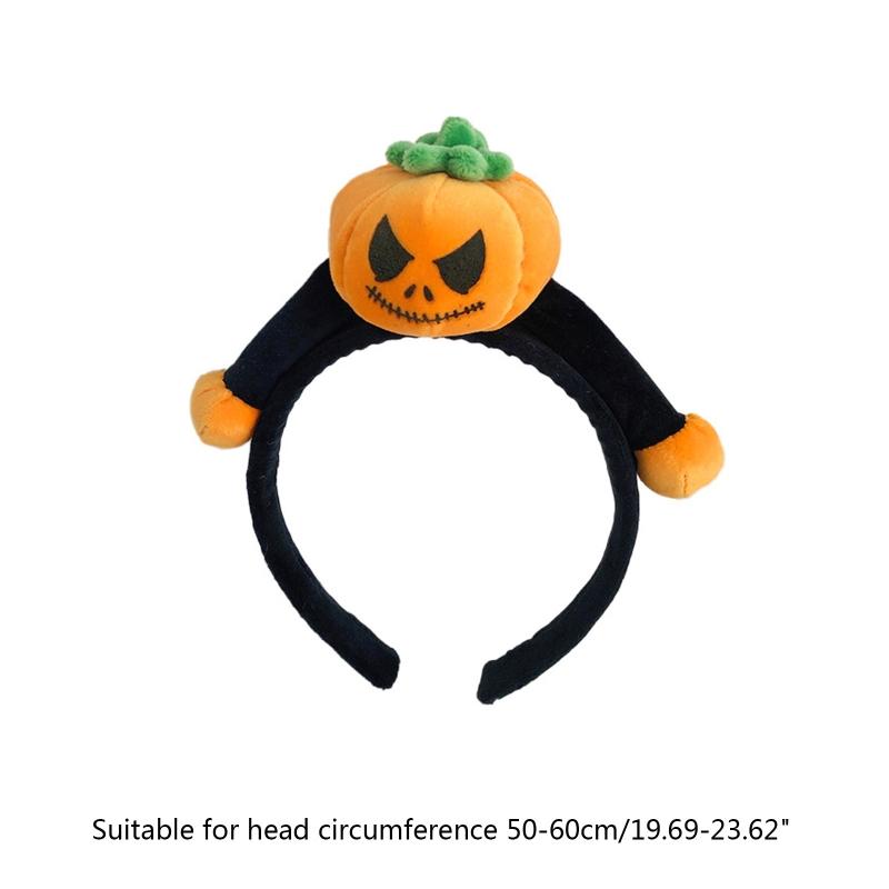 Süße Kürbis-/Spinnenform Haarreif Damen Make-up für Kopfband für Fotoshooting Live-Übertragung Halloween Haarschmuck