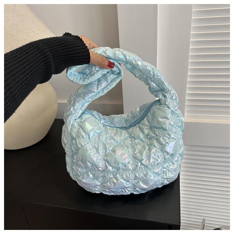 Fashionable Soft Puffer Large Capacity Tote Bag With Quilted Design For Daily Use
