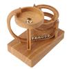 Rolling Ball Perpetual Motion Machine, Kinetic Art Perpetual Motion Machine Ornament, Dynamics Principle, Tabletop, Relaxing (Wood Grain)