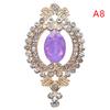 Exquisite 27*48mm Alloy Rhinestone Buttons Wedding Decoration Diy Flat Back Clothing Scrapbook Craft Supplies