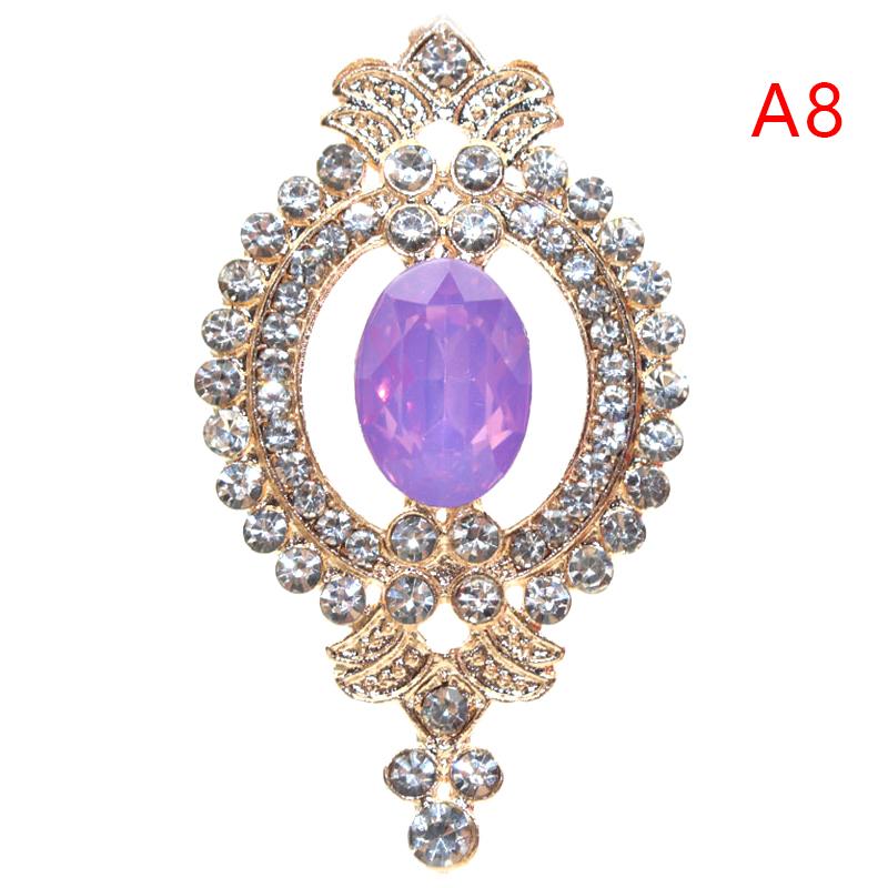 Exquisite 27*48mm Alloy Rhinestone Buttons Wedding Decoration Diy Flat Back Clothing Scrapbook Craft Supplies