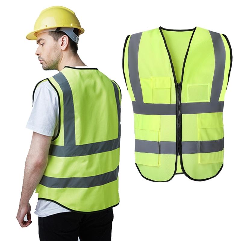 High Visibility Reflective Vest Yellow Reflective Vest Lightweight Breathable Vest for Car Safety Stay Safe On the Road