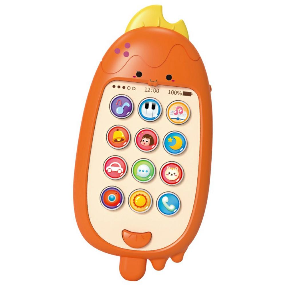 609 Ice Lolly Shape Teether Musical Telephone Baby Early Learning Phone Toy with Music and Light