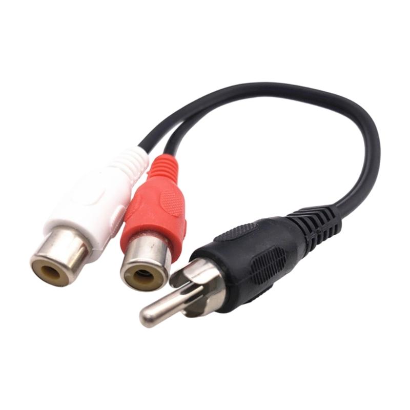 Durability 1 Male to 2Female Cable with Gold Plate Connectors for Clear Music Video Signal Distribution Splitter