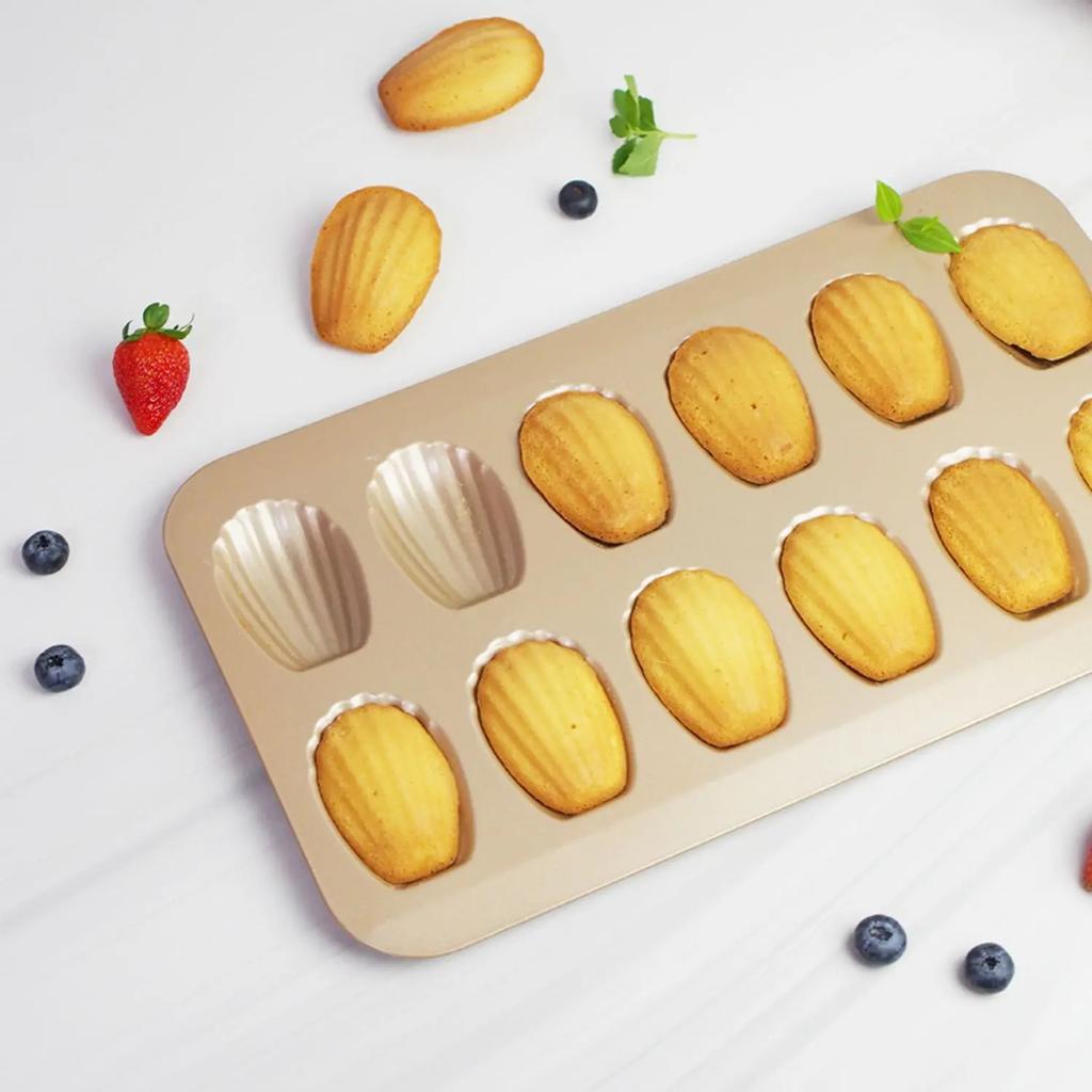Mini Kuchenform/Gussform, Mini Kuchenblech, Madeleine-Tablett/Dose, Antihaft-Keksdosen, Backblech, Metall-Keksblech, Madeleine