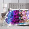 Saja Boys Kpop Demon Hunters Blankets  Flannel Awesome Soft Throw Blanket for Chair Covering Sofa  Winter