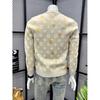 Men's Thick Warm Jacquard Sweater - Casual, Trendy, Loose Fit Knitwear for Winter