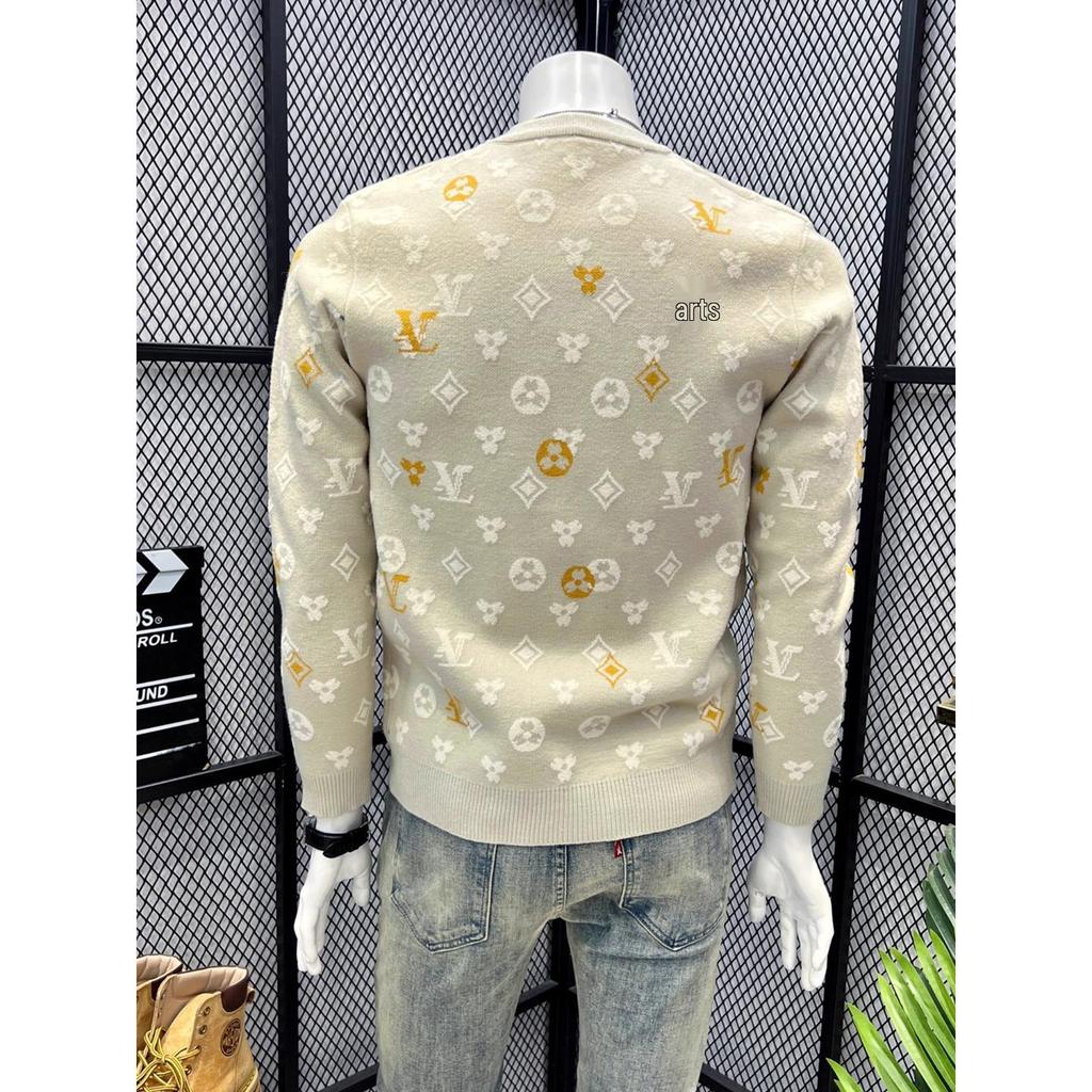Men's Thick Warm Jacquard Sweater - Casual, Trendy, Loose Fit Knitwear for Winter