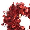 Heart Shaped Wreath Wall Hanging Decor Love Heart Wreath Valentine's Day Wreath for Window Party Indoor Front Door Festival