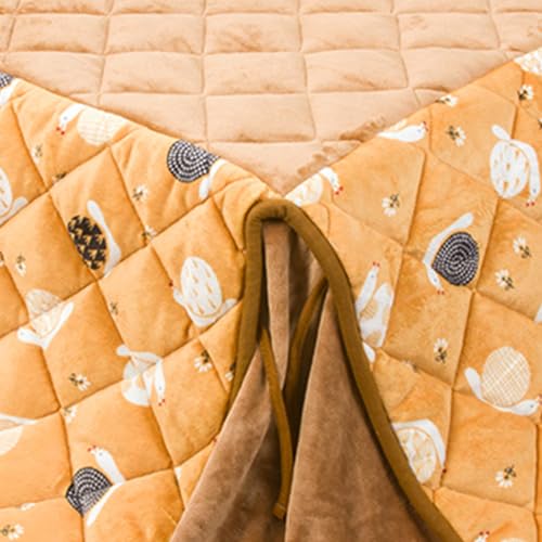JEMA Kotatsu Futon, Space-Saving, Square, Kotatsu Comforter with Slit Design, Washable, Stylish Flannel Fabric, Warm and Smooth, 180x180cm, Snail Patt
