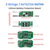 2S BMS Same Port Charge Board 7.4V 18650 Lipo Lithium Battery 5A 6A 10A Charge Discharge Protection Board With Nickel Plate