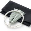Fukushodo Buddhist Prayer Beads [Supervised by Funeral Professionals, Kyoto Traditional Crafts] Women's Pearl Prayer Beads for Funerals, Wakes, and