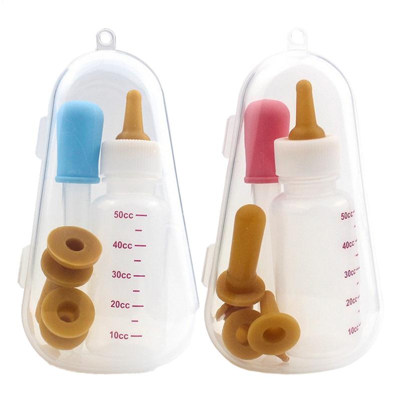 Pet Feeding Bottle Kit With Storage Case Kitten Nursing Bottles Puppy Milk Feeder For Small Animals Newborns Dog And Cat