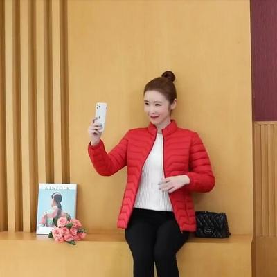Plus Size Down Cotton Jacket Fashion Autumn Winter Thin and Light Short Coat Thin and Light Solid Color Women's Overcoat