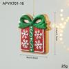 New red and green plastic pendant sticky powder cartoon Christmas pendant ins three-dimensional Christmas tree window decoration