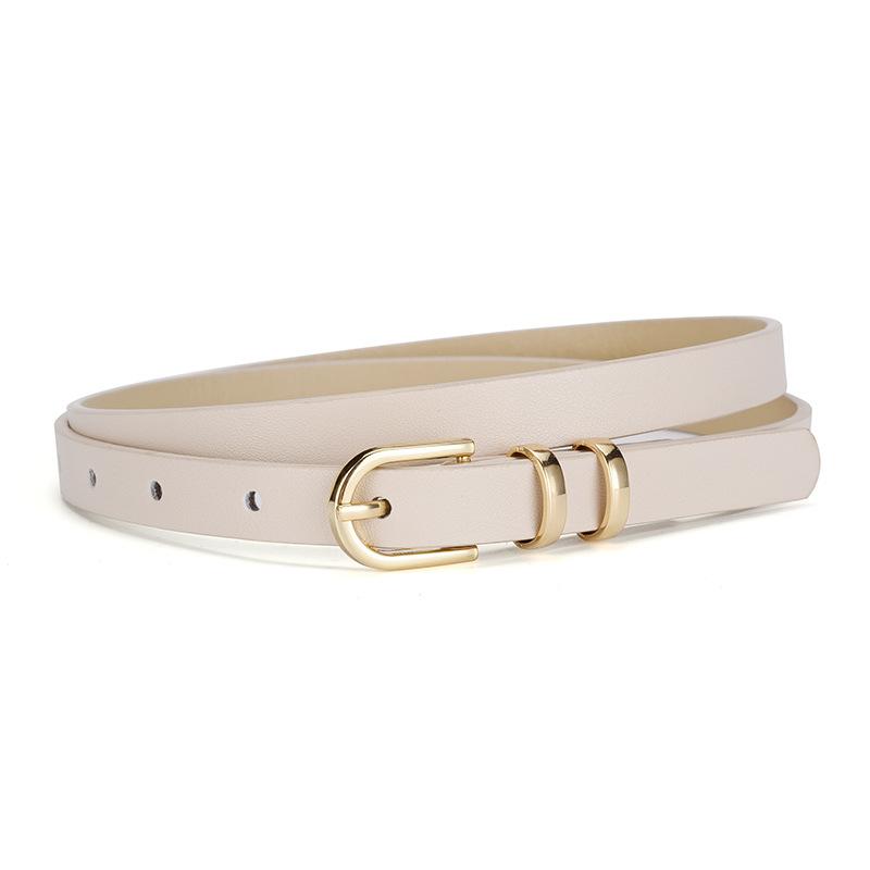 

Женское платье, украшение, тонкий пояс на талию, простой пояс Y2k тысячелетия 106x1.4cm бежевый