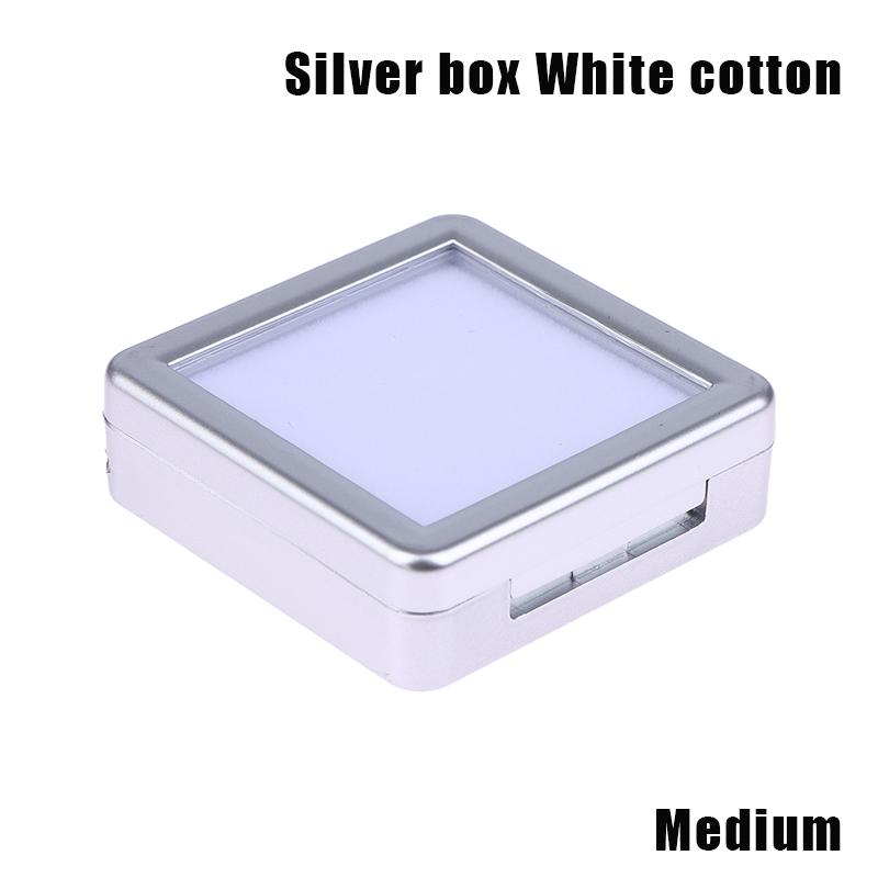 Przezroczysty Pudełko do Przechowywania Klejnotów z Szklanym Blatem - Witryna na Biżuterię z Bezpiecznym Pokrywką, Organizer na Luźne Diamenty, Kamienie Szlachetne i Zawieszki