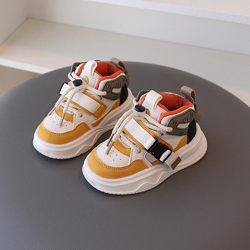 Autumn Winter Kids Sports Shoes Boys Girls High Top Casual Sneakers Baby Non Slip Breathable Running Shoes