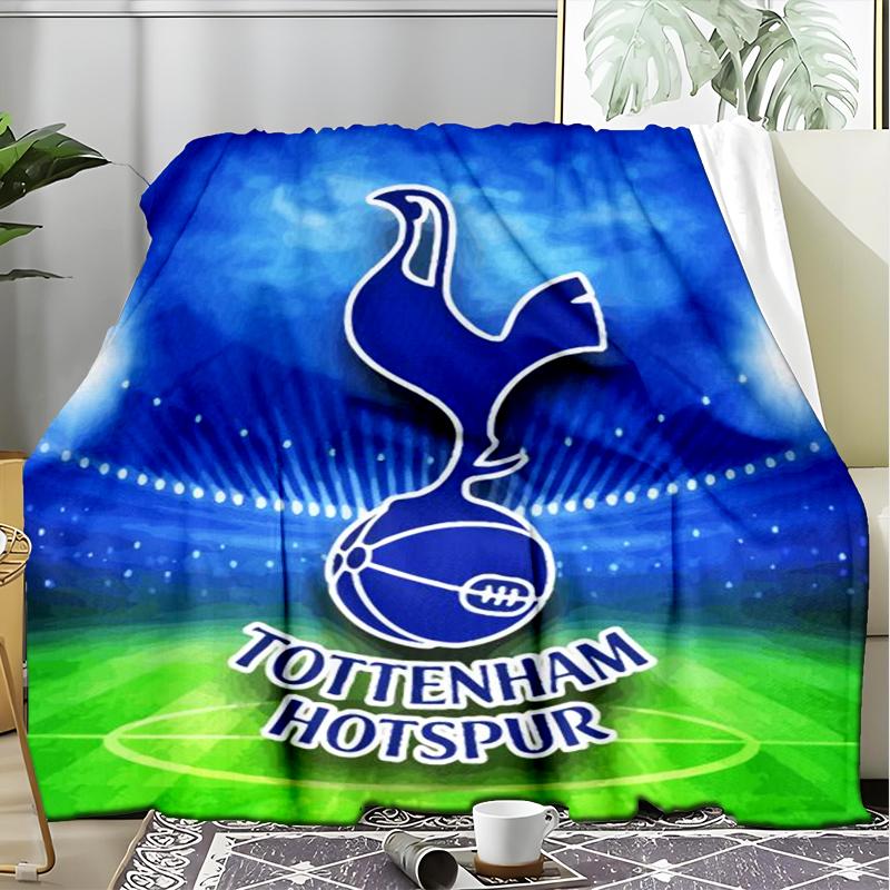 1 Stück Tottenham Hotspur F.C Design Gedruckte Weiche Flanelldecke Überwurf für Schlafzimmer Wohnzimmer Sofa Camping Reise Fan Geschenke Weihnachtsgeschenke