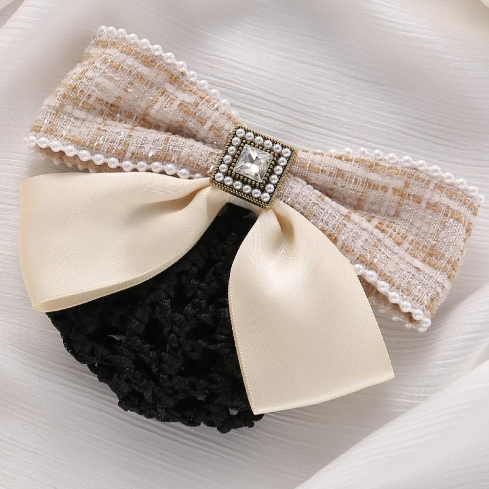Elegant Net Bun Hair Cover Loose Mesh Nurses Spring Clip New Bun Snood Hair Clip  Funerals