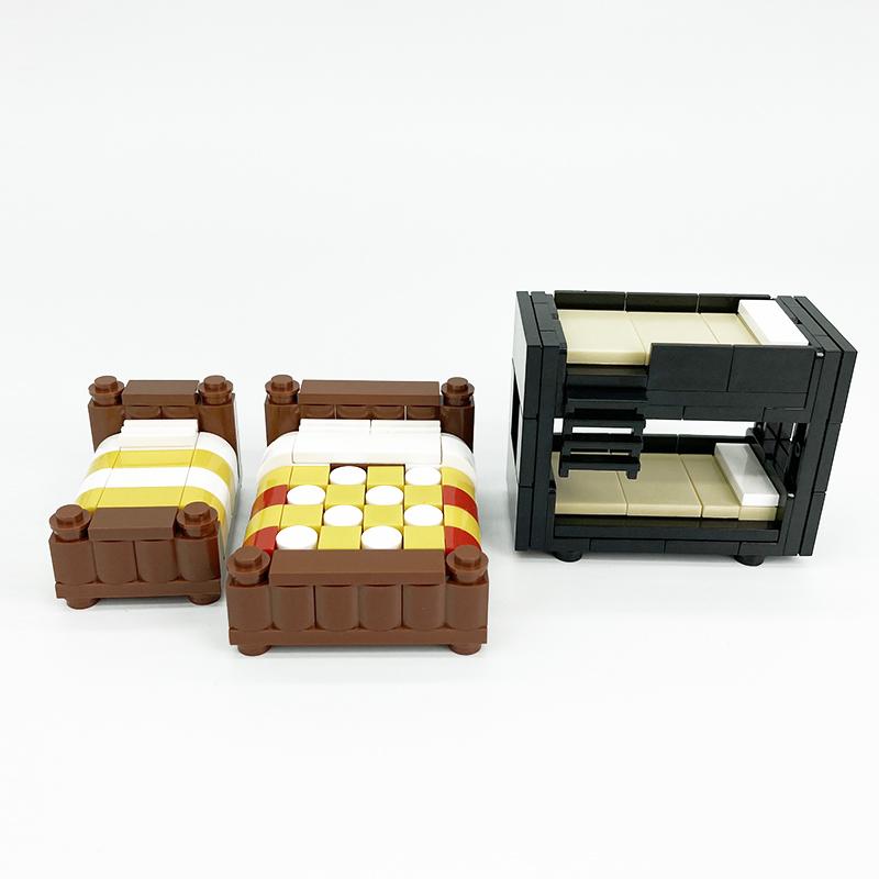 Moc House Furniture Building Blocks City Kitchen Accessories Diy Toys Bed Sofa Piano Bricks Parts Toys For Kids Boys Gifts