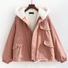 Short Style Parkas Women Solid Aesthetic All-match Students Simple Winter Coat Loose Korean Fashion Hooded Streetwear Sweet