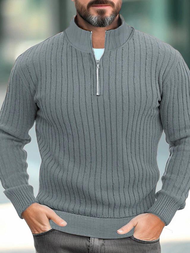 

Men s Euro-Style Autumn/Winter Casual Knit Pullover L серый