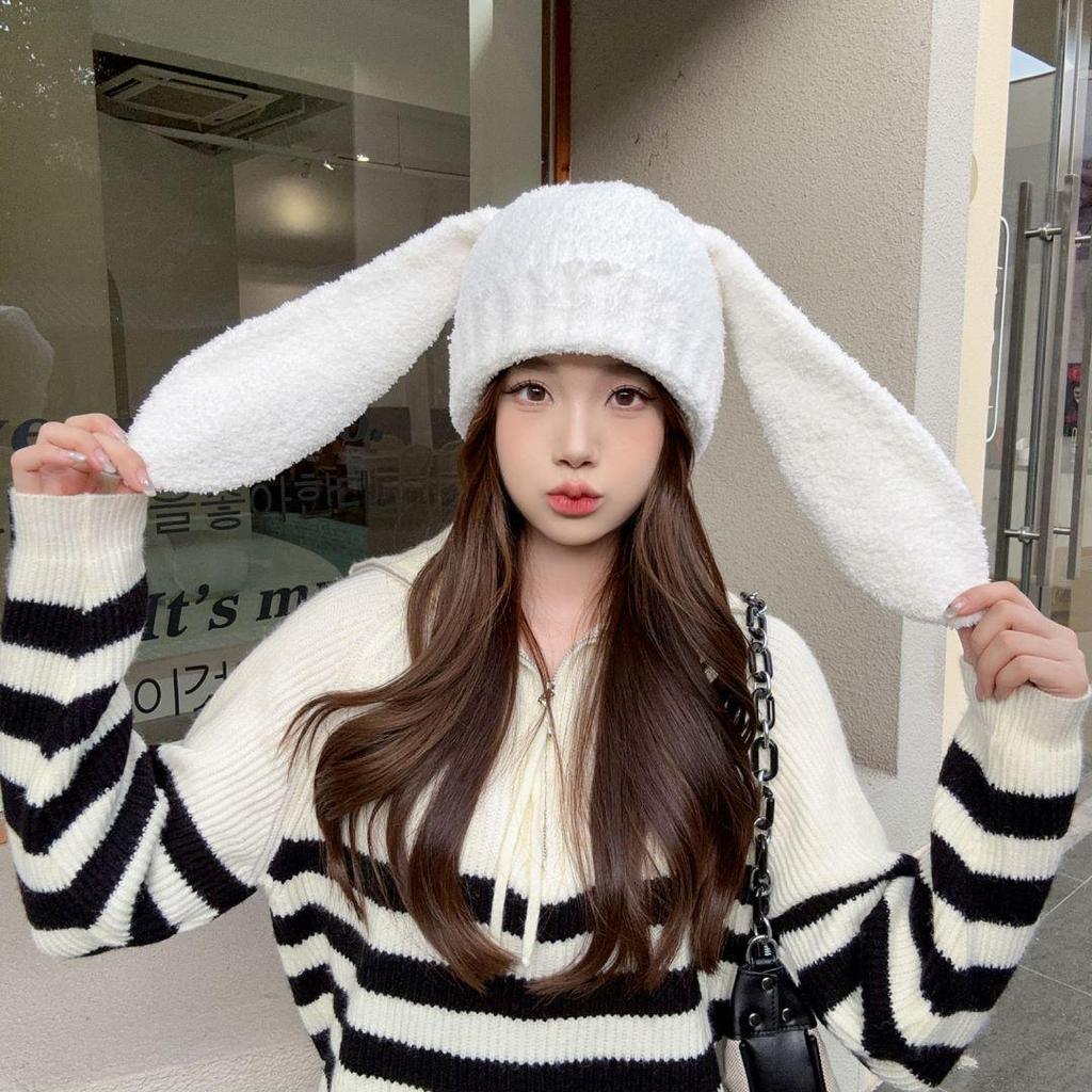 Dámská pletená ušanka: Hřejivý, Slavnostní, Vyšívaný, Korejský styl na podzim a zimu.