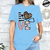 LOVE Stethoscope Heart Rose T-Shirts,Leopard Nurse T Shirt for Women,Nurse Week Gift,short Sleeve Tees,summer Fashion Shirts