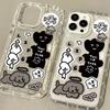 Graffiti dog sticker airbag for iphone17promax mobile phone case new apple 14/16 transparent 15