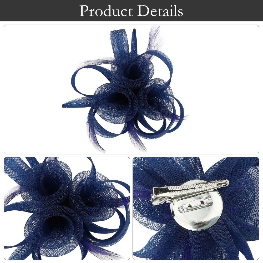 Elegant 3D Flower Fascinators Hat Large Flower Formal Rose Fascinators Tea Party Hats Women's Headwear