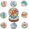 8-piece DIY Marine Animal Print Diamond Art Painting Coasters Wooden Coasters Living Room Office Bar Restaurant