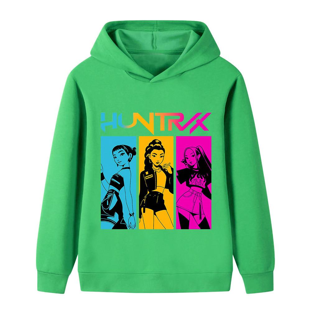 B1203 Kids Boys Girls Kpop Rumi Zoey Mira Print Long Sleeves Hoodie