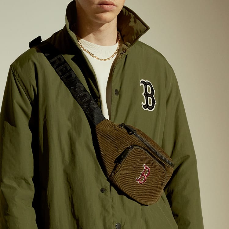 MLB Boston Red Sox Boston Corduroy Fanny Pack Regular Unisex Green 32BGCB011-43K