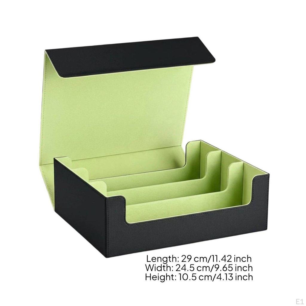 Large Capacity TCG Card Case Closure Storage Box Soft Velvet Lining Collection