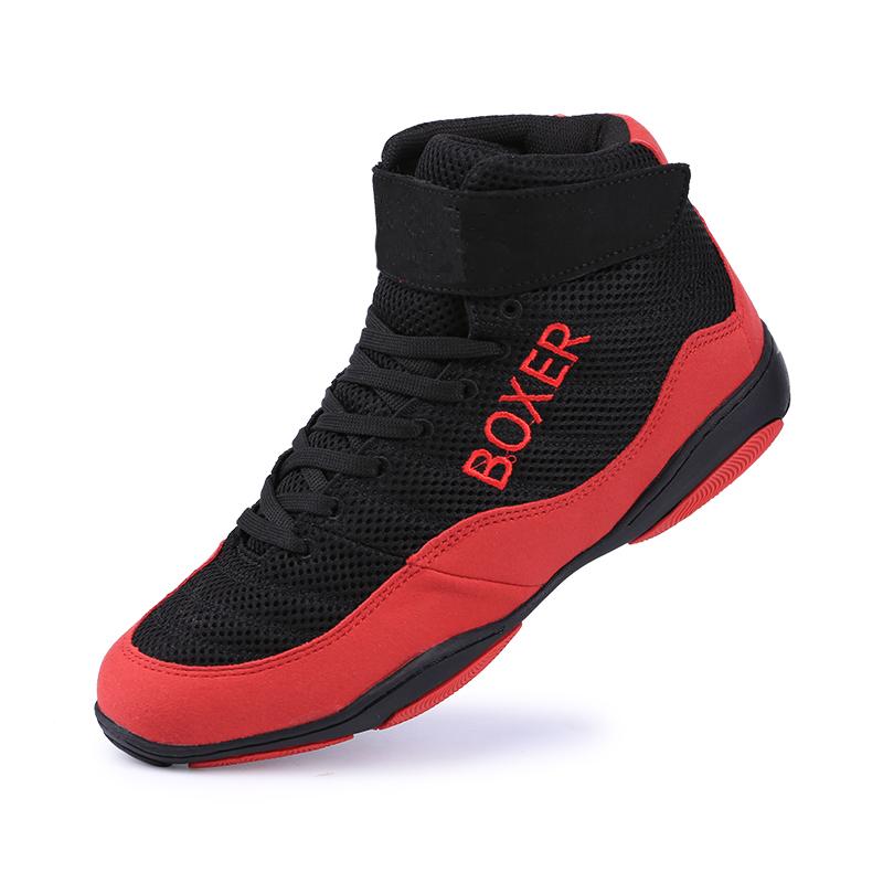 Light Gym Wrestling Shoes Men Women Breathable Mesh Boxing Shoes Women's Breathable Sneakers for Martial Art Free Sparring