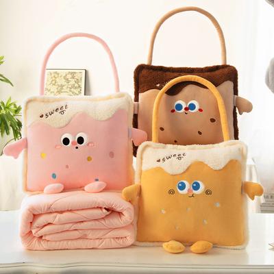 Cartoon Portable Pillow Quilt 2-in-1 Pillow Blanket Office Nap Pillow Car Folding Dopamine Pillow