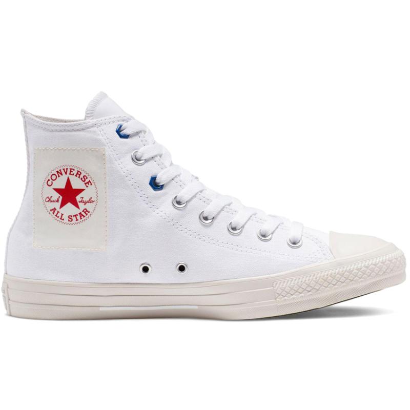 Converse Chuck Taylor All Star Flight School Patch Label High Top Espadrilles Unisex White