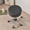 PU Leather Round Seat Cover Waterproof All Inclusive Rotating Chair Slipcover Dustproof Bar Stool Chair Furniture Protector