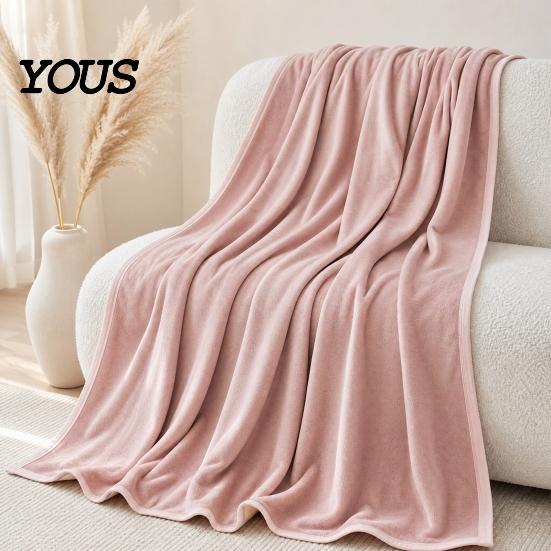 Lightweight Plush Blanket Solid Color Flannel Throw Blanket, for Bed, Durable Sofa, Couch, Soft Fuzzy Nap Sleeping All Seasons Home