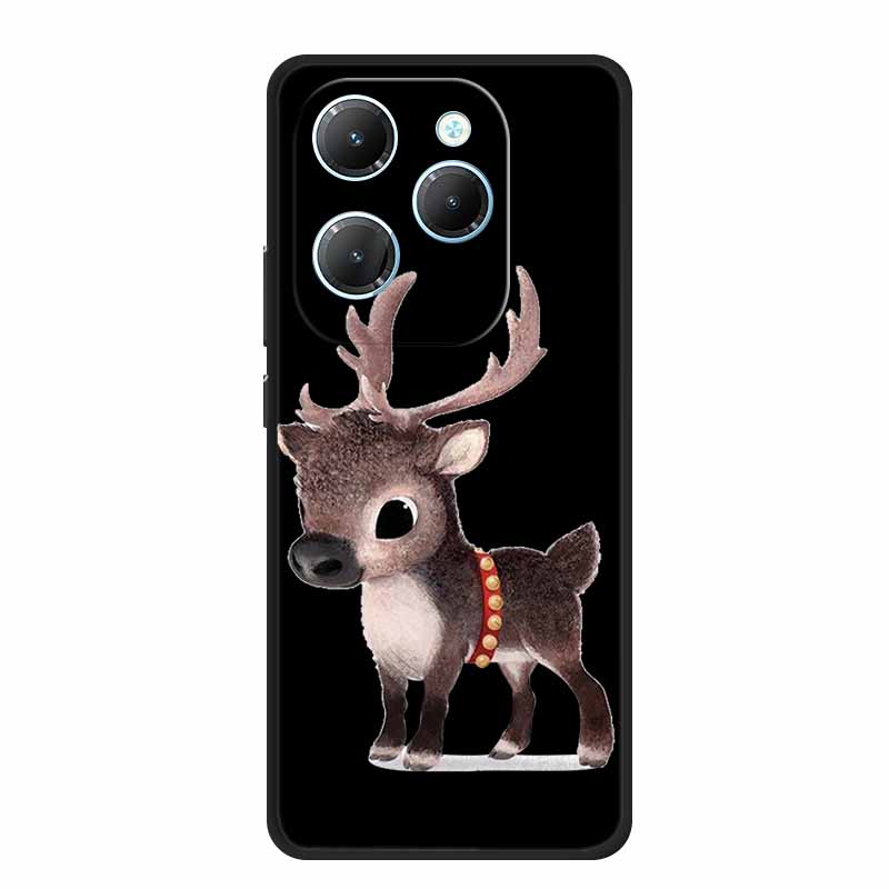 For Infinix Hot 40 Pro Case Hot40 Pro Black Silicone Soft Phone Case For Infinix Hot 40 Pro Back Cover Case 6.78" Cute Cartoon